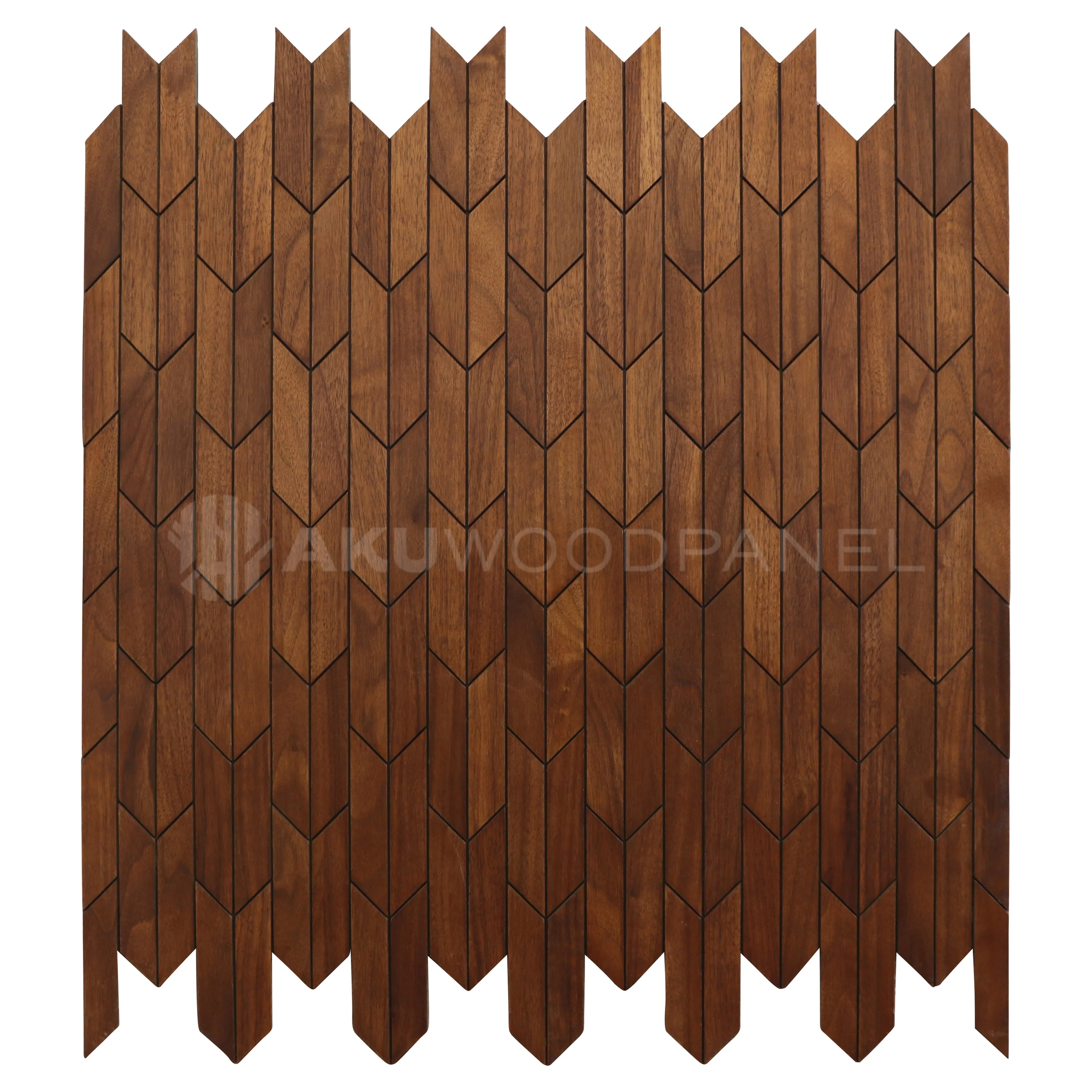 Decorative Wall Panel | Crimson - Smoked Brown | 60x60cm | American walnut | Handcrafted | 3D panel