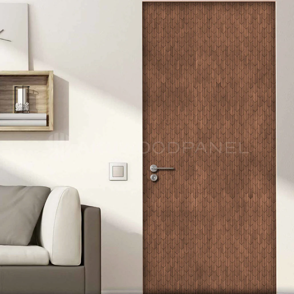 Decorative Wall Panel | Crimson - Smoked Brown | 60x60cm | American walnut | Handcrafted | 3D panel - Image 2