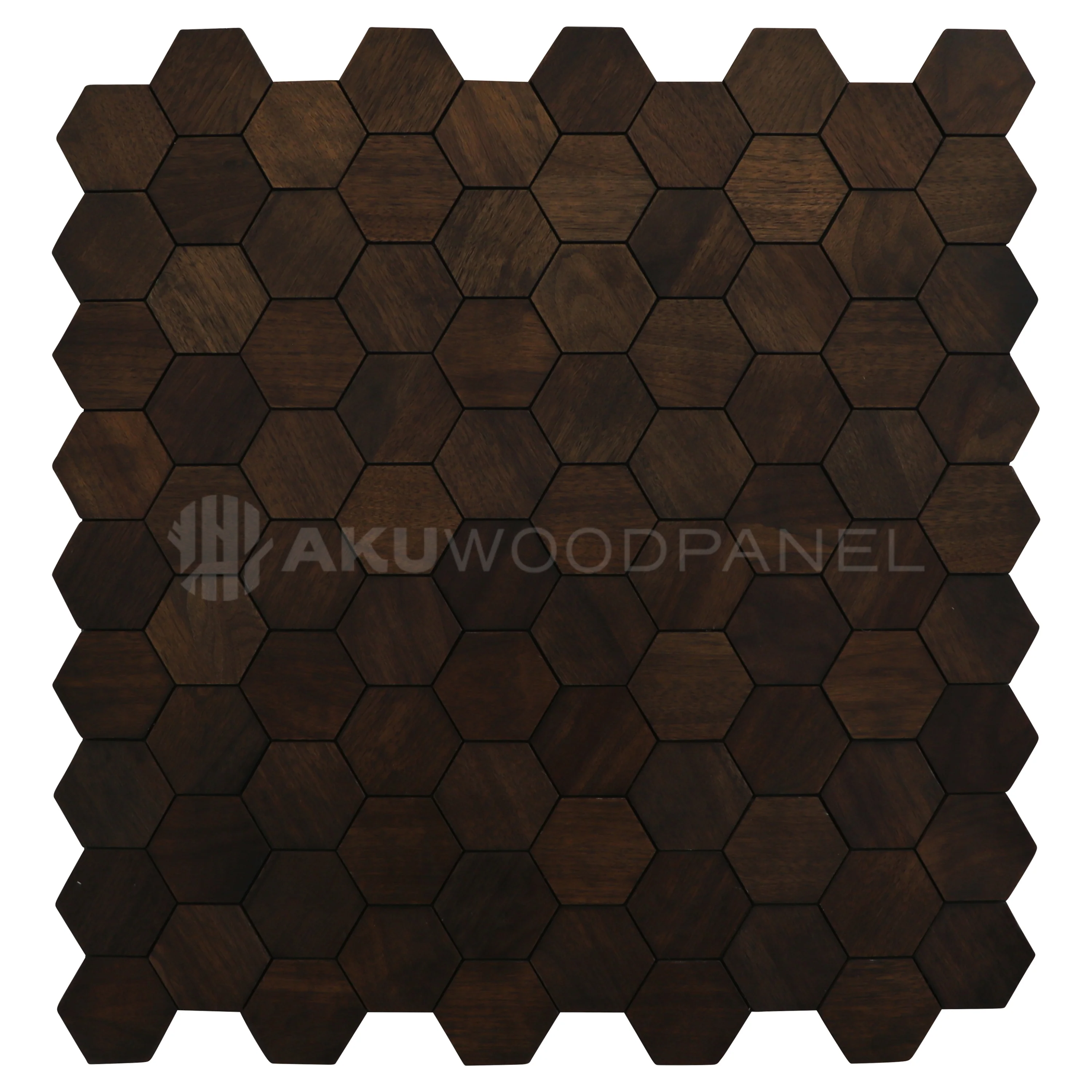 Decorative Wall Panel | Snowdrop - Rose Black | 60x60cm | American walnut | Handcrafted | 3D panel