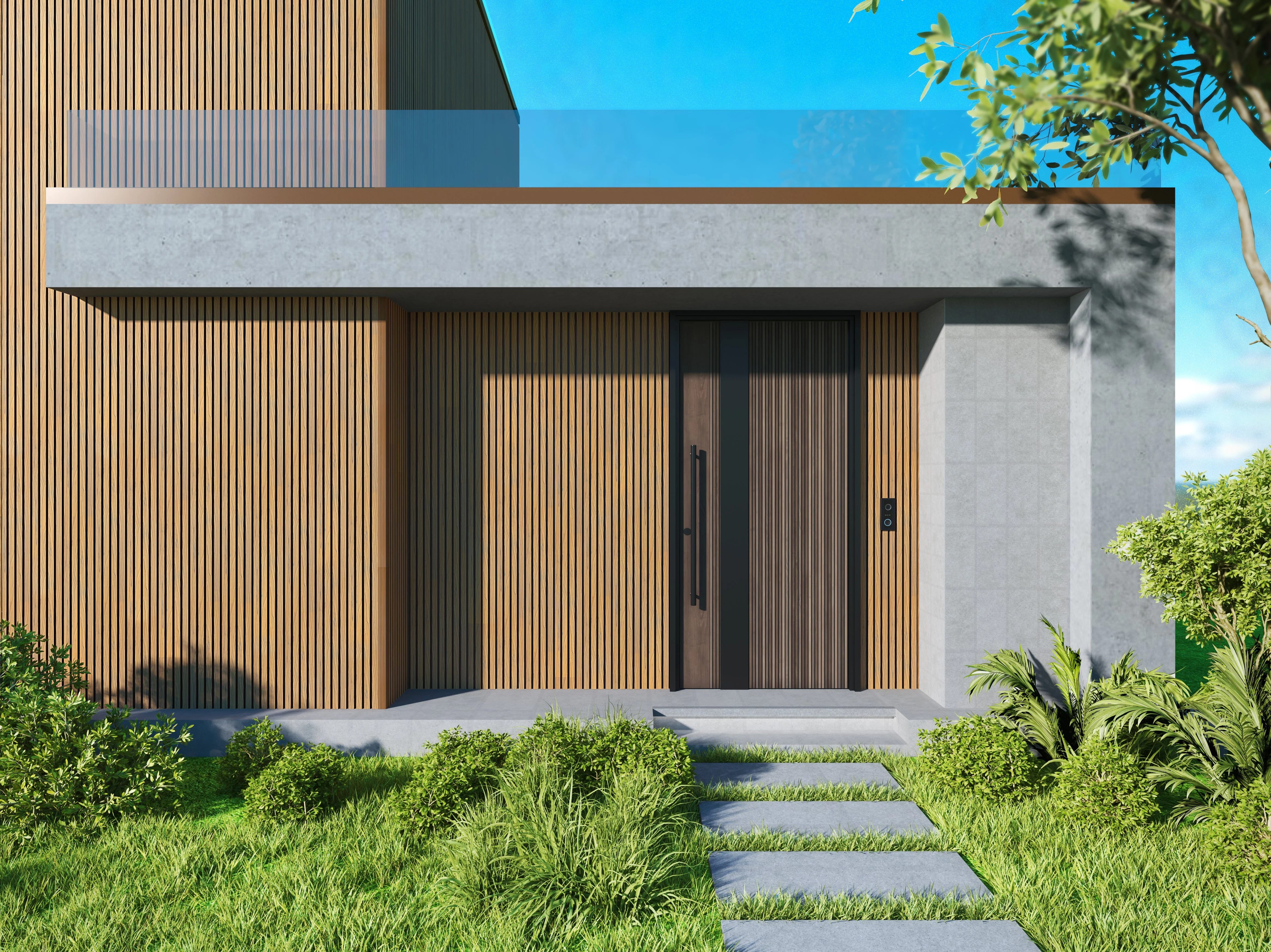 Exterior Wall Cladding Panel Birch 290CM | Garden | 3D Wood Grain - Image 5