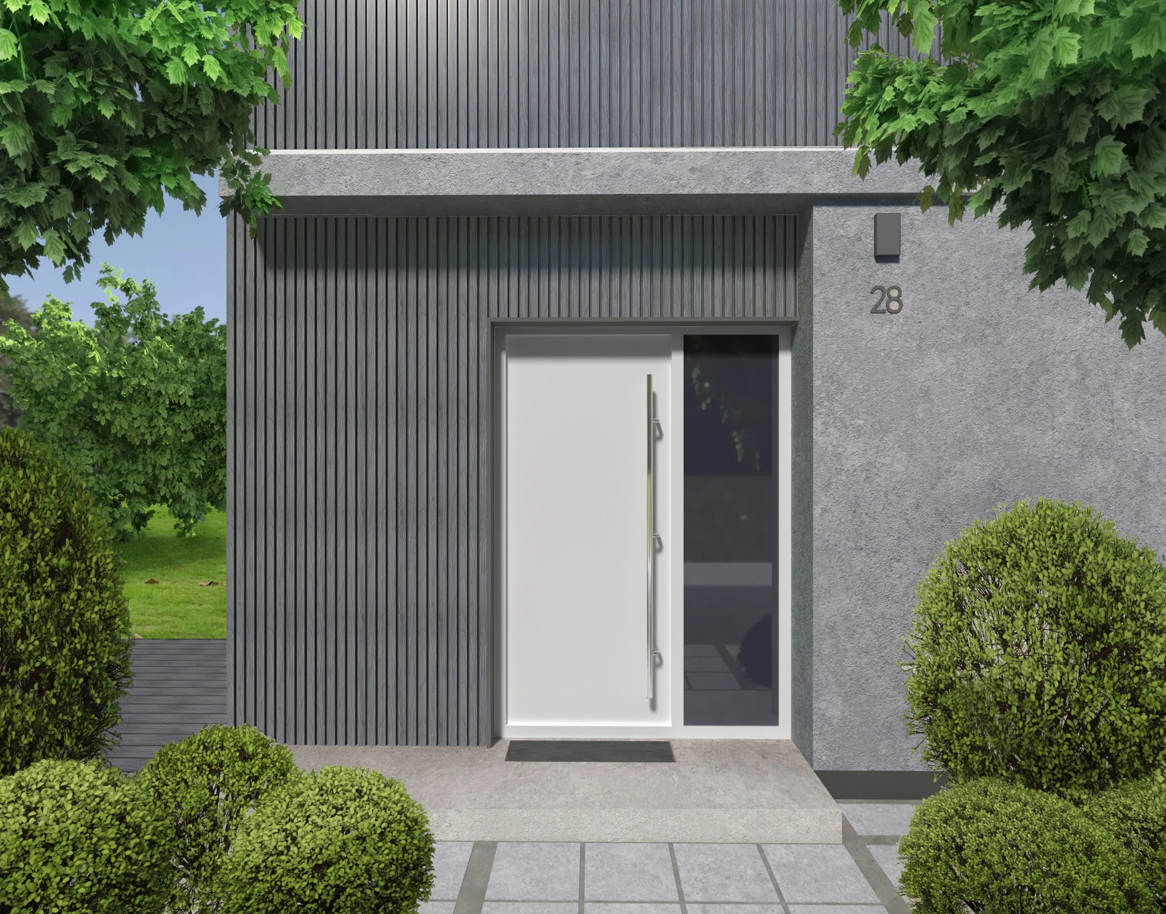 Exterior Wall Cladding Panel Stone Grey 290CM | Garden | 3D Wood Grain - Image 5