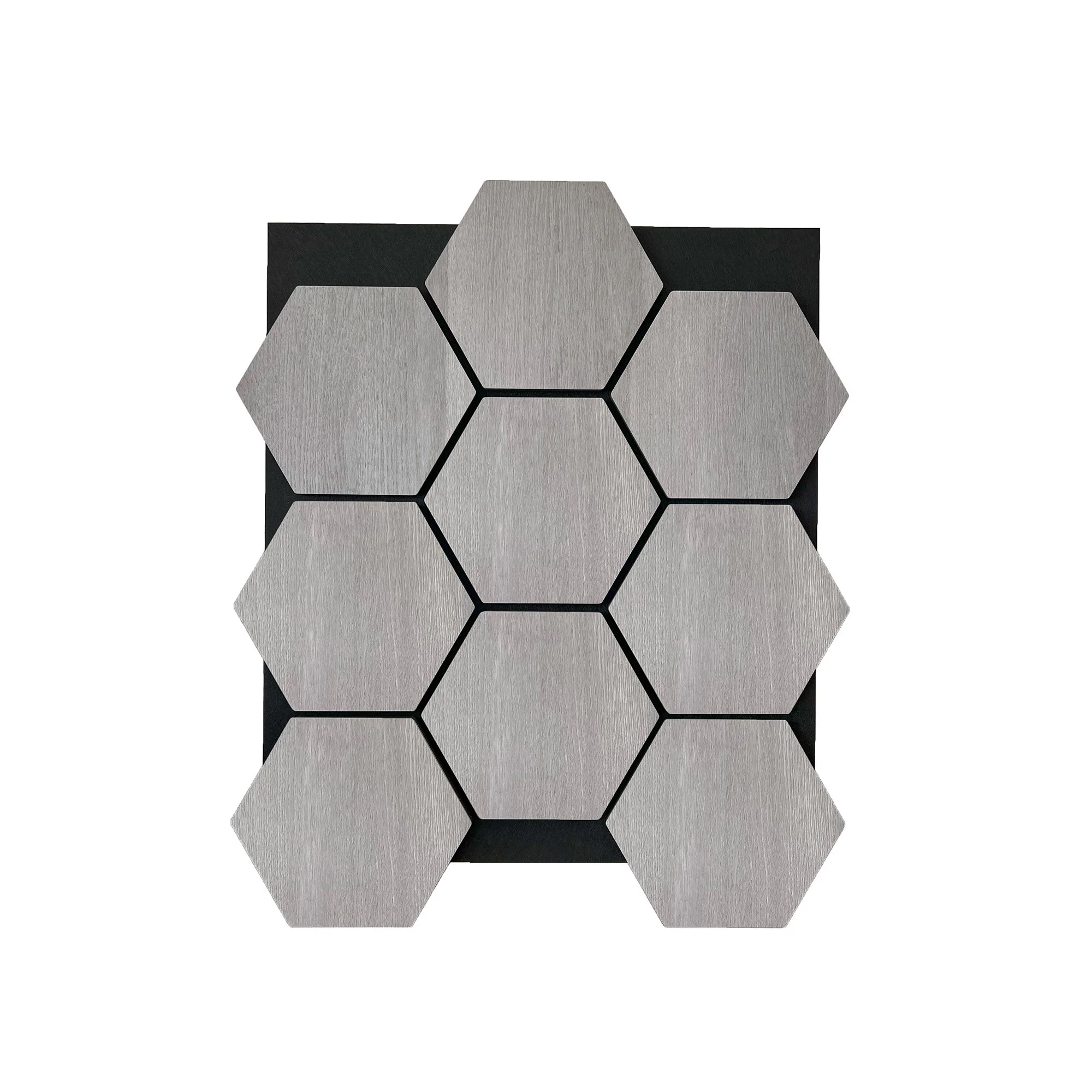 Hexagon Panel Grey Walnut 81 cm | Acoustic | Wall Decor - Image 2