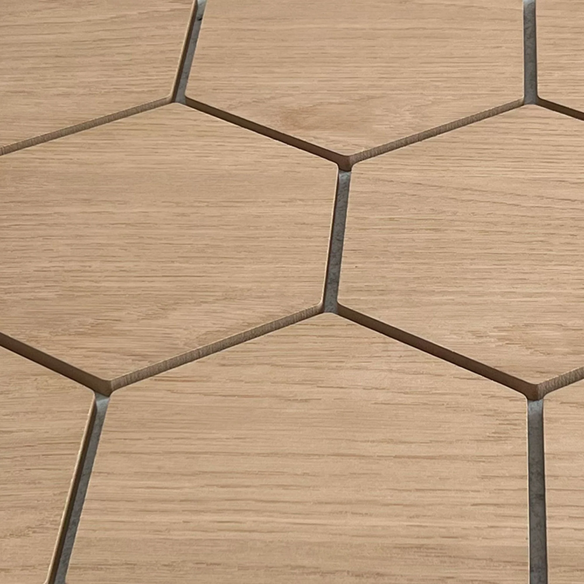 Hexagon Panel Natural Oak with Grey Felt 81 cm | Acoustic | Wall Decor - Image 4