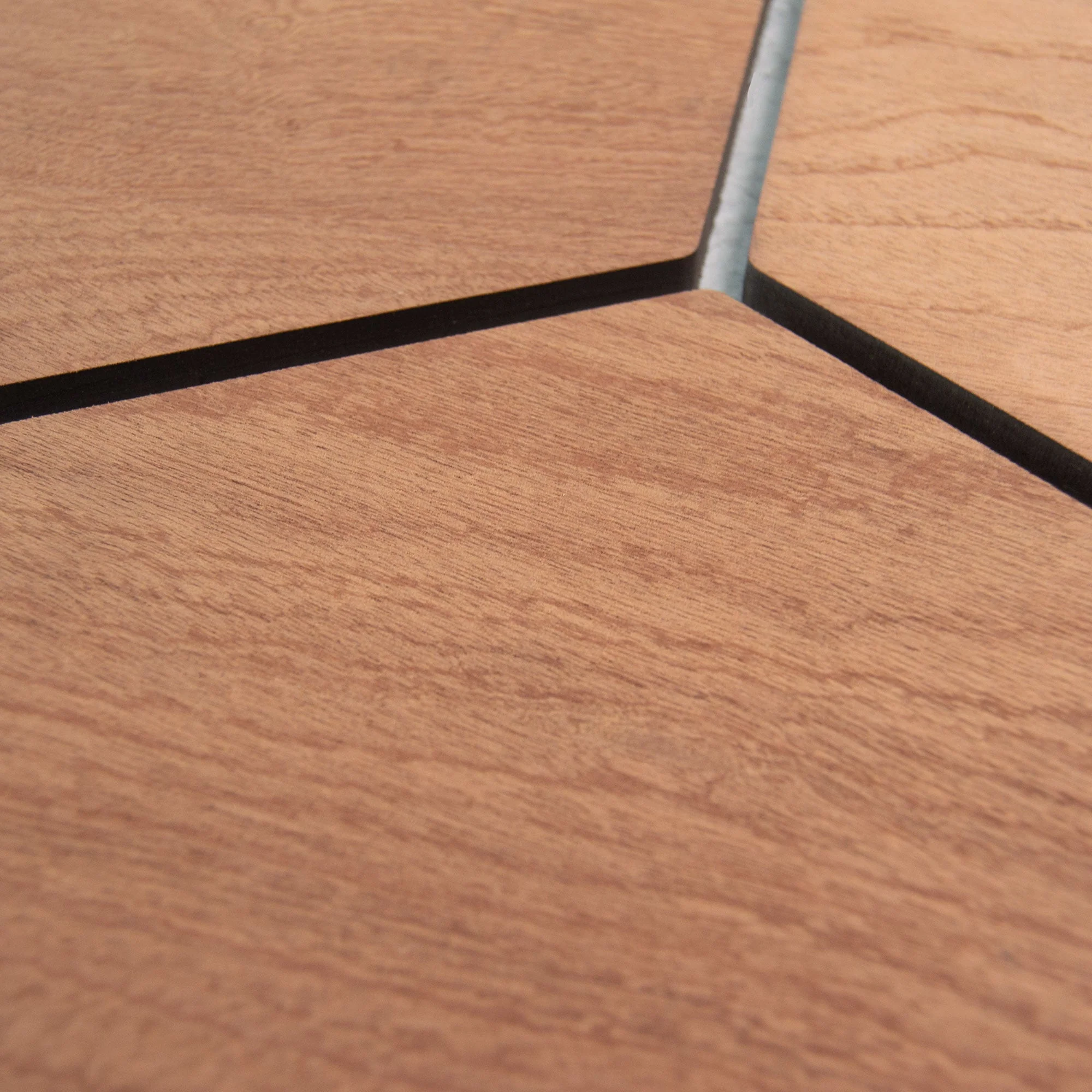Hexagon Panel Smoked Oak with Grey Felt 81 cm | Acoustic | Wall Decor - Image 4