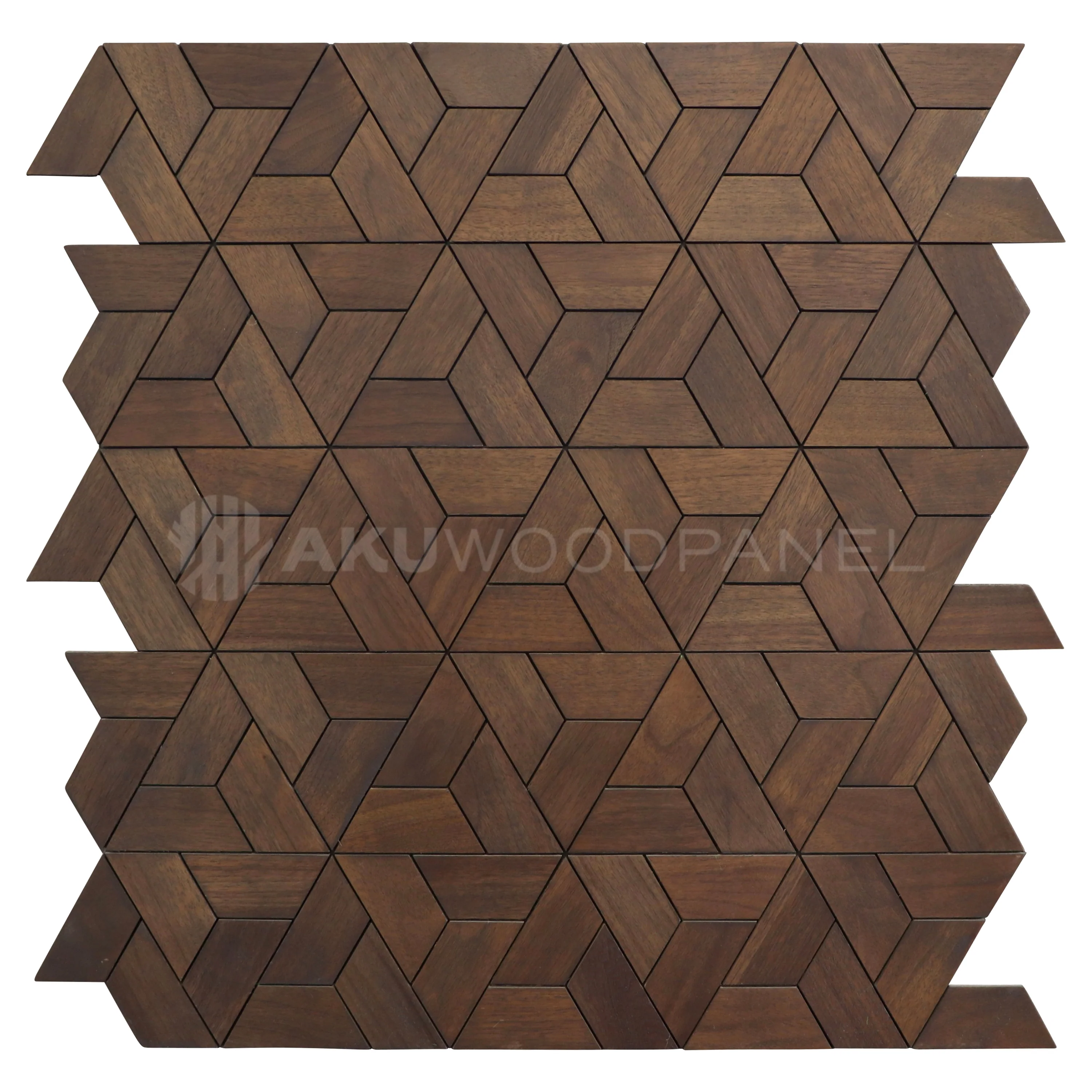 Sample - Decorative Wall Panel | Aster - Brown | American walnut | Handcrafted | 3D panel