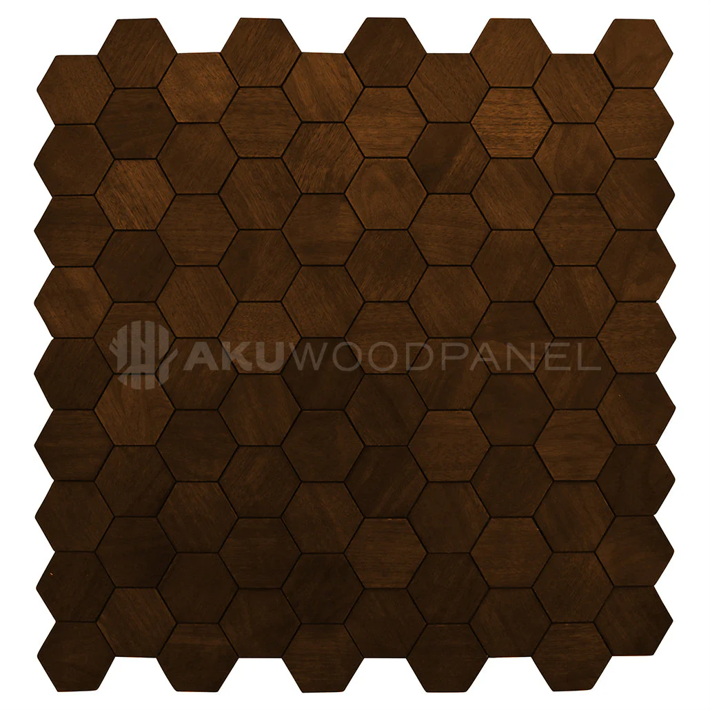 Sample - Decorative Wall Panel | Snowdrop - Smoked Brown | American walnut | Handcrafted | 3D panel