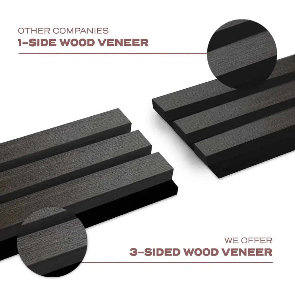 Wooden Wall Panel | Black Oak | Premium 3-sided Wood Veneer - Image 3