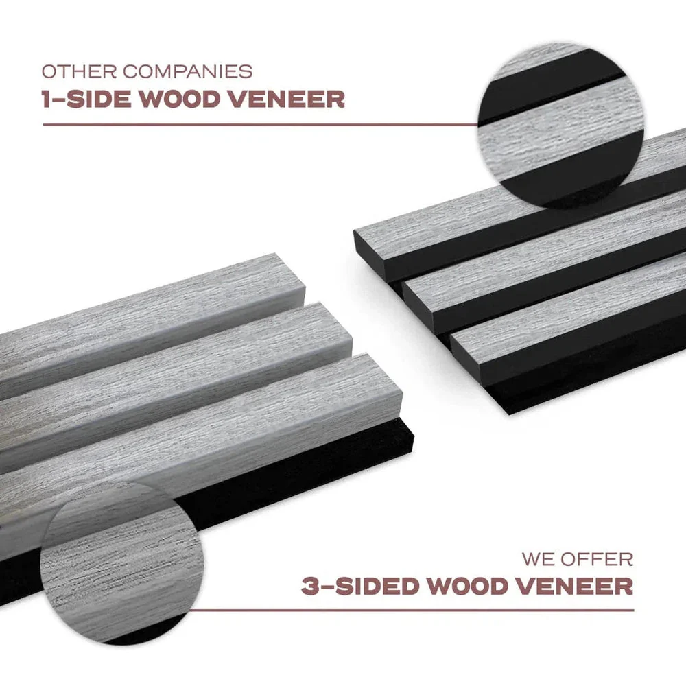 Wooden Wall Panel | Grey Walnut | Premium 3-sided Wood Veneer - Image 3